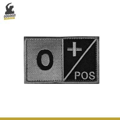 PARCHE O+/POS (Gris)
