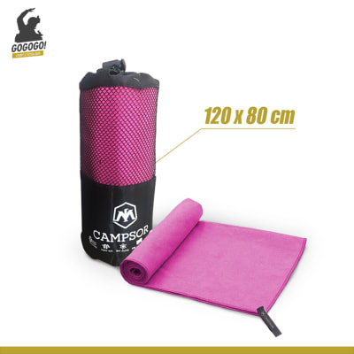 CAMPSOR - Toalla Microfibra 120x80 cm (Medium)(Rosado)