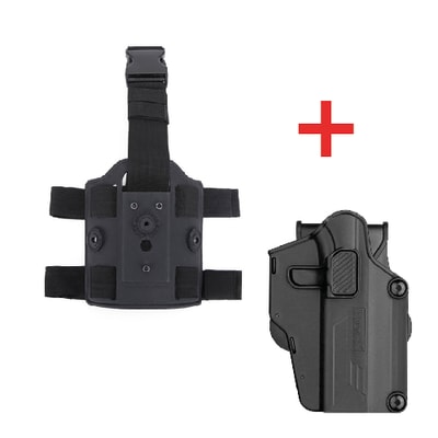 GO PACK! - Holster Rigido Universal Negro + Muslera Plataforma Negro