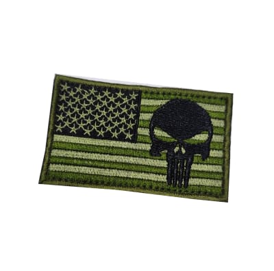 Parche Bandera USA Punisher (Verde)