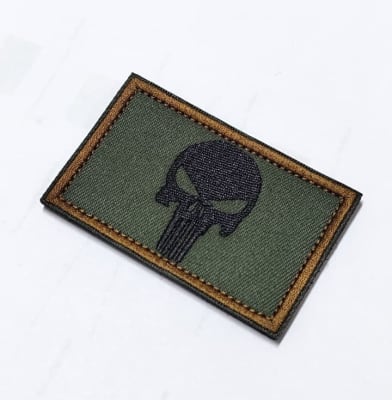 Parche Punisher (Verde Borde Café)(P07)