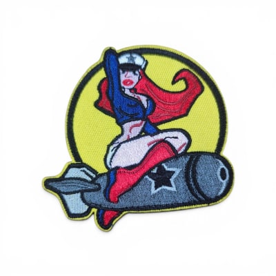 Parche Pin-Up Bomber Girl