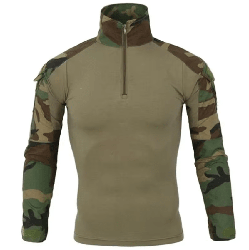 ESDY - Combat Shirt Manga Larga (Woodland) (TALLA 3XL) | GO GO GO