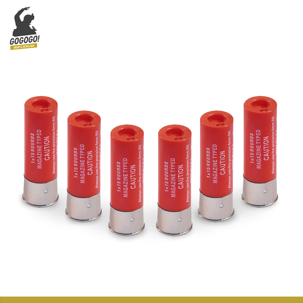 G-Force - Shotgun X6 SHELLS 15 RDS (Rojo) | GO GO GO Airsoft & Tactical ...