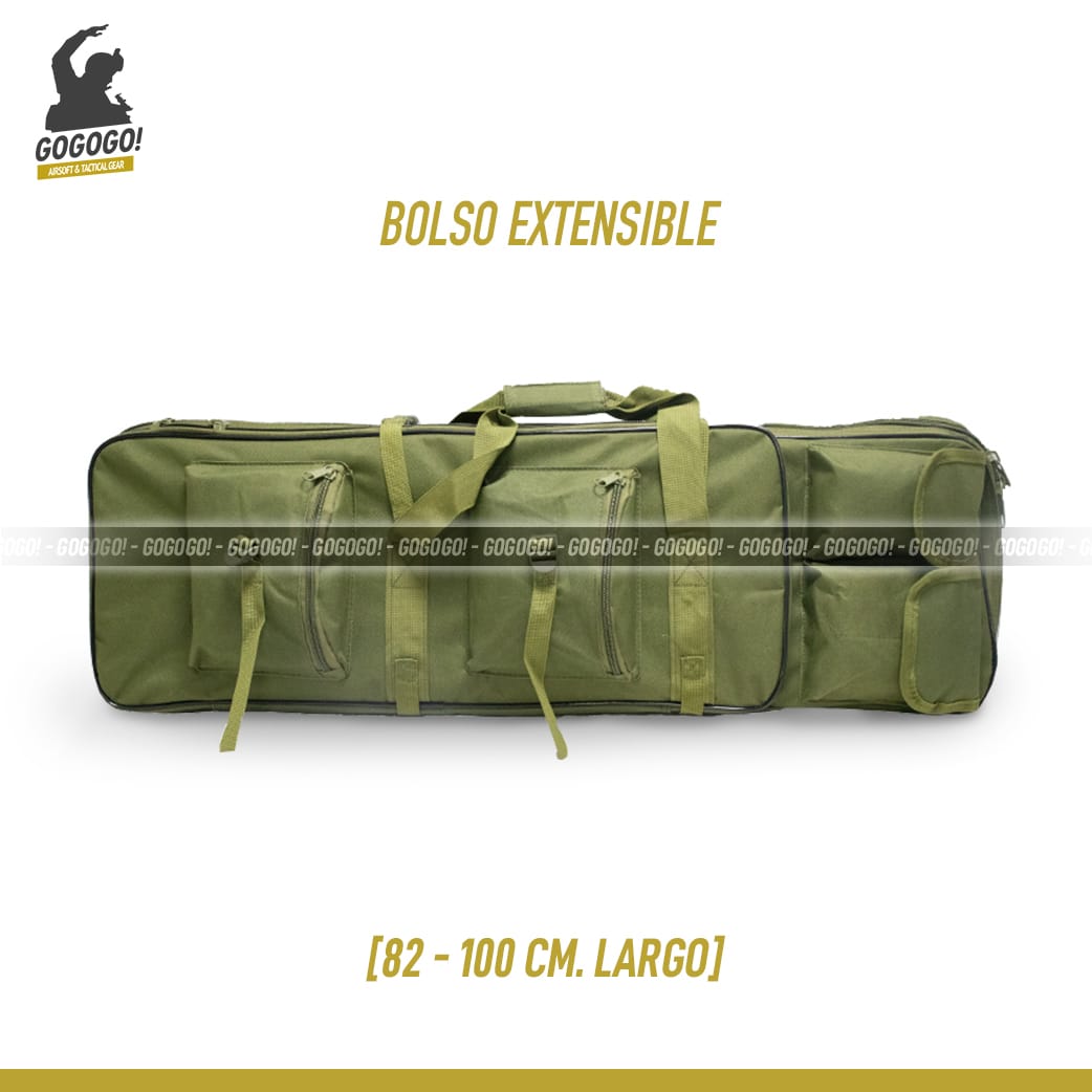 ミリタリー Bolso Porta Réplica Extensible 82-100 cm. (Verde) | GO GO GO