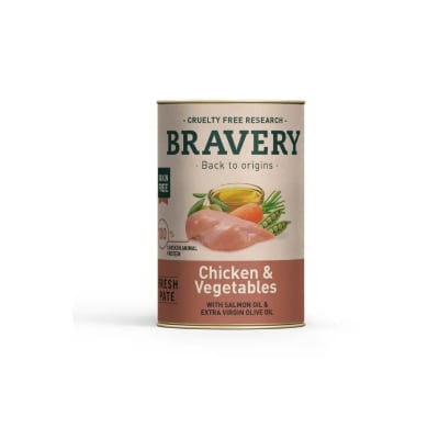 Lata bravery chicken and vegetables dog 290gr1