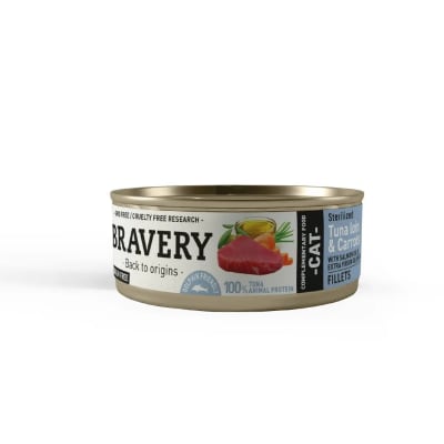 Lata bravery tuna and carrot sterilized cat 70gr1