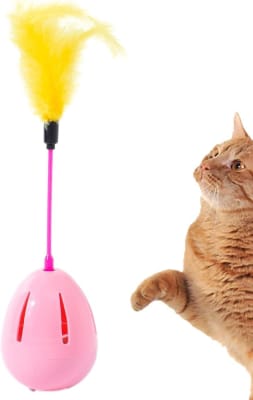 juguete gato porfiado con pluma