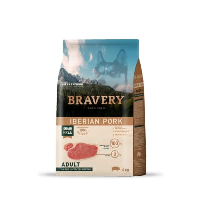 bravery iberian pork adult large/medium breeds 4kg1
