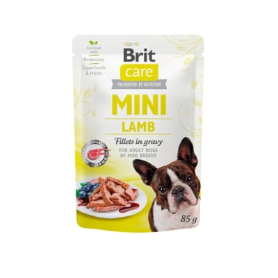 Brit Care Mini Pouches Adult - Fillets in Gravy with Lamb 85gr1
