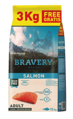 Bravery Dog Salmon Adult Large/Medium 12+3 kg1