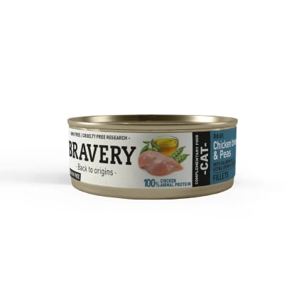 Lata bravery Chicken and Peas Adult  70gr1
