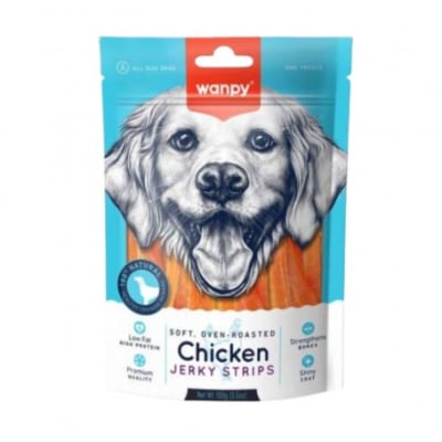 Wanpy Chicken jerky strips 100 gr1