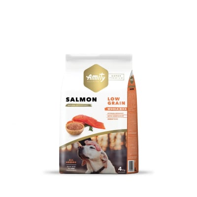 amity low grain salmon perro adulto 4 kg