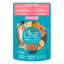 Purina One Cat Superfoods Salmon Adulto&Esterilizados 85 gr1