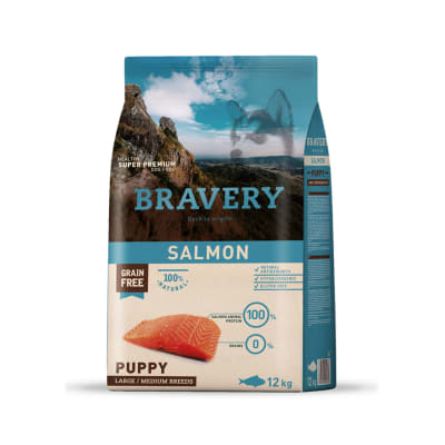 bravery salmon puppy large/medium breeds 12 kg1