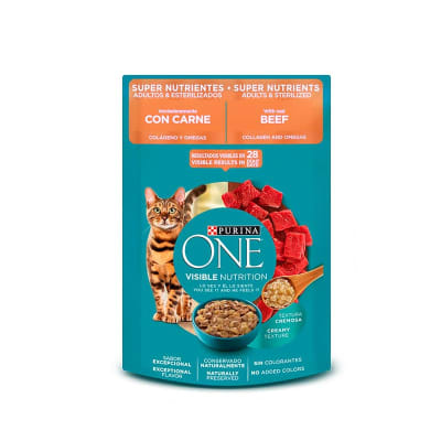 Purina One Cat Super Nutrientes Carne Adulto&Esterilizado 85 gr1
