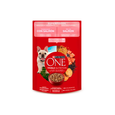 Purina One Dog Superfoods Salmon Adulto&Cachorro 85 gr1