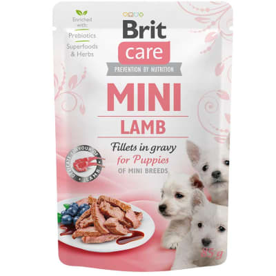 Brit Care Mini Pouches Puppy - Fillets in Gravy with Lamb 85gr1