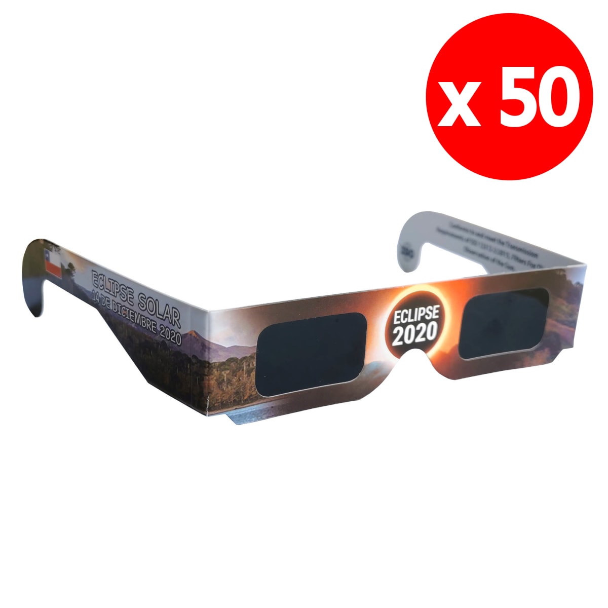 Lentes Para Eclipse Solar Pack 50 Certificados ISO 12312-2 | IDS Insumos |  Tienda Online | Recibe en tu Domicilio | Envíos a todo Chile |  #envioultraveloz