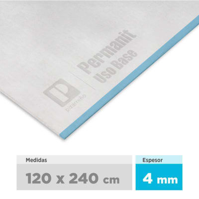 Fibrocemento 1,2 x 2,4 mts uso base 4 mm