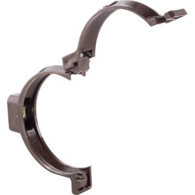Abrazadera p/ tubo bajada PVC marrón