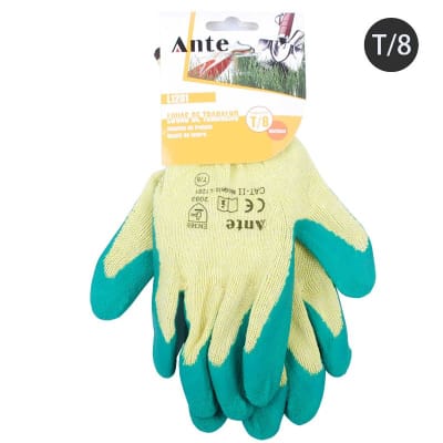 Guantes palma latex T8 (par)