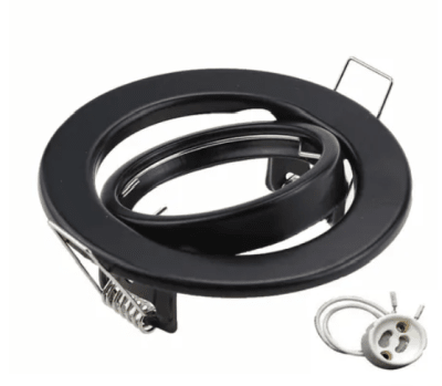 Foco base dicroico direccionable negro
