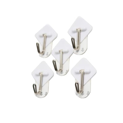 Gancho adhesivo p/ colgar 5 pcs metal