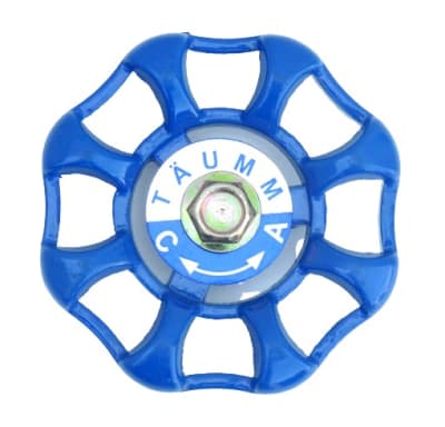 Manilla aluminio llave de paso 1/2 azul Taumm