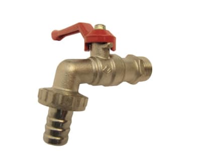 Llave jardin/lavadero 1/2 sal 3/4 laton niquel Taumm