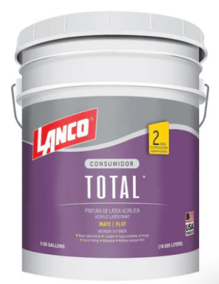 Latex acrilico mate Total Lanco 4 gl