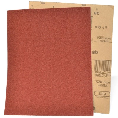 Pliego lija madera kraft G 80