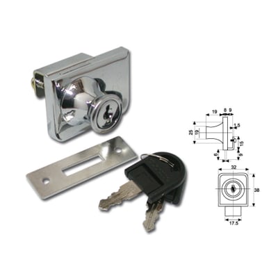 Cerradura para puerta de vidrio