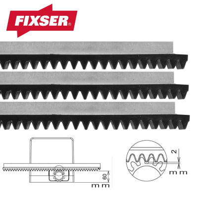 Cremallera portón automático 1 mt (metal/nylon)