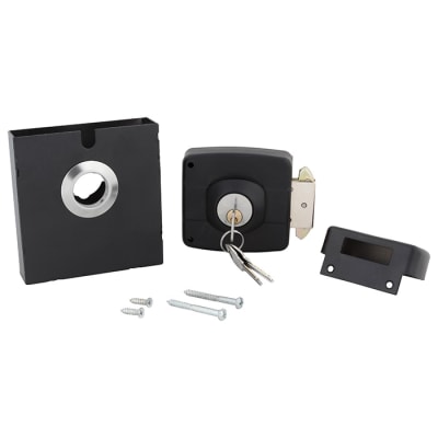Cerradura sobreponer portón corredera cil fijo 30mm Odis