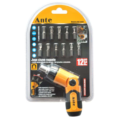 Juego destornillador Ratchet ajustable 12 pcs