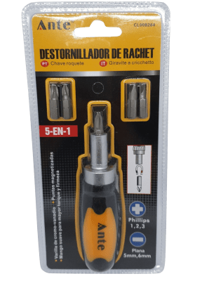 Juego destornillador ratchet 5 pcs