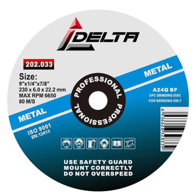 Disco desbaste metal 9 pulg x 6mm