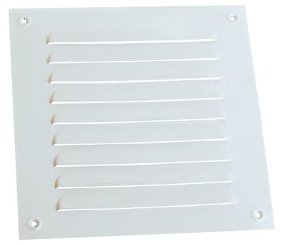 Celosía ventilación plana 20x20 PVC blanco