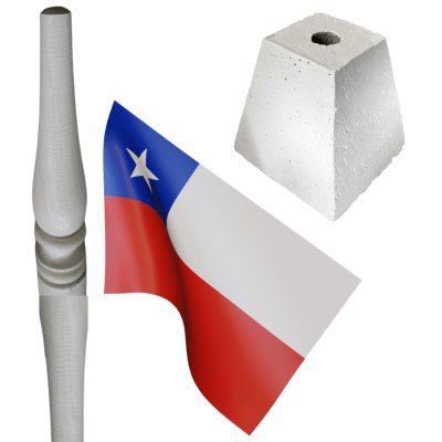 Pack bandera+mastil+base
