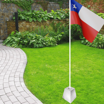 Base concreto para mástil bandera