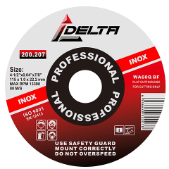 Disco corte inox 4,5 pulg x 1 mm