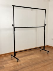 PERCHERO DESMONTABLE DOBLE BARRA NEGRO