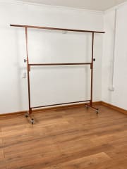 PERCHERO DESMONTABLE DOBLE  BARA EXTENSIBLE COBRE