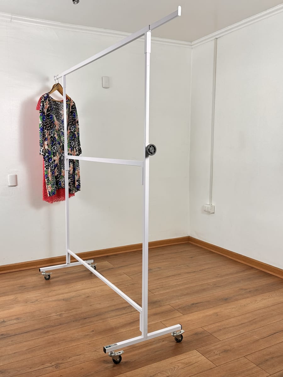 PERCHERO DESMONTABLE DOBLE BARRA EXTENSIBLE BLANCO3