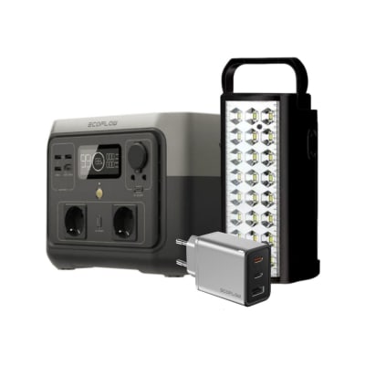 River 2 Max + Luz de emergencia + Cargador multipuerto USB