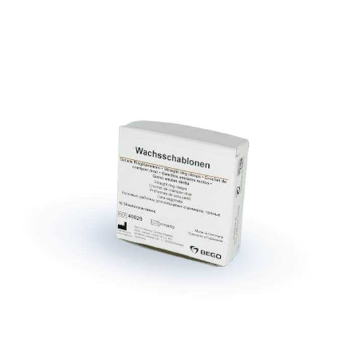 PREFORMAS DE CERA GANCHOS ANULARES RECTOS CAJA 10 UNIDADES - BEGO1