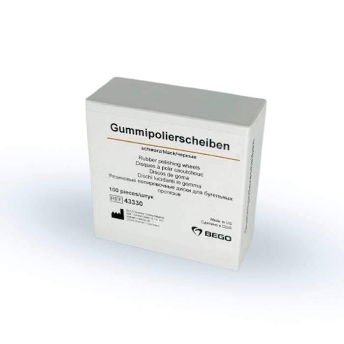 DISCOS DE GOMA NEGRA CAJA 100 UNIDADES - BEGO1