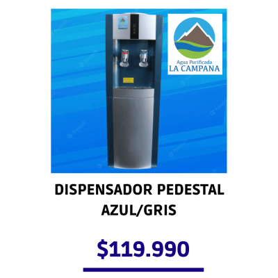 DISPENSADOR PEDESTAL VENTILADOR AZUL/GRIS LB-16